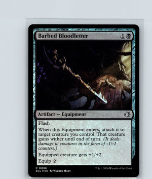 Barbed Bloodletter Foil C Lorwyn Eclipsed 86 NM