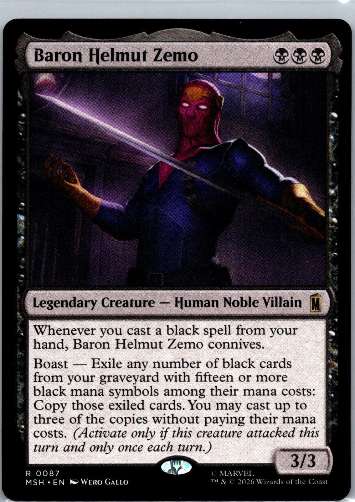 Baron Helmut Zemo R Marvel Super Heroes 87 NM