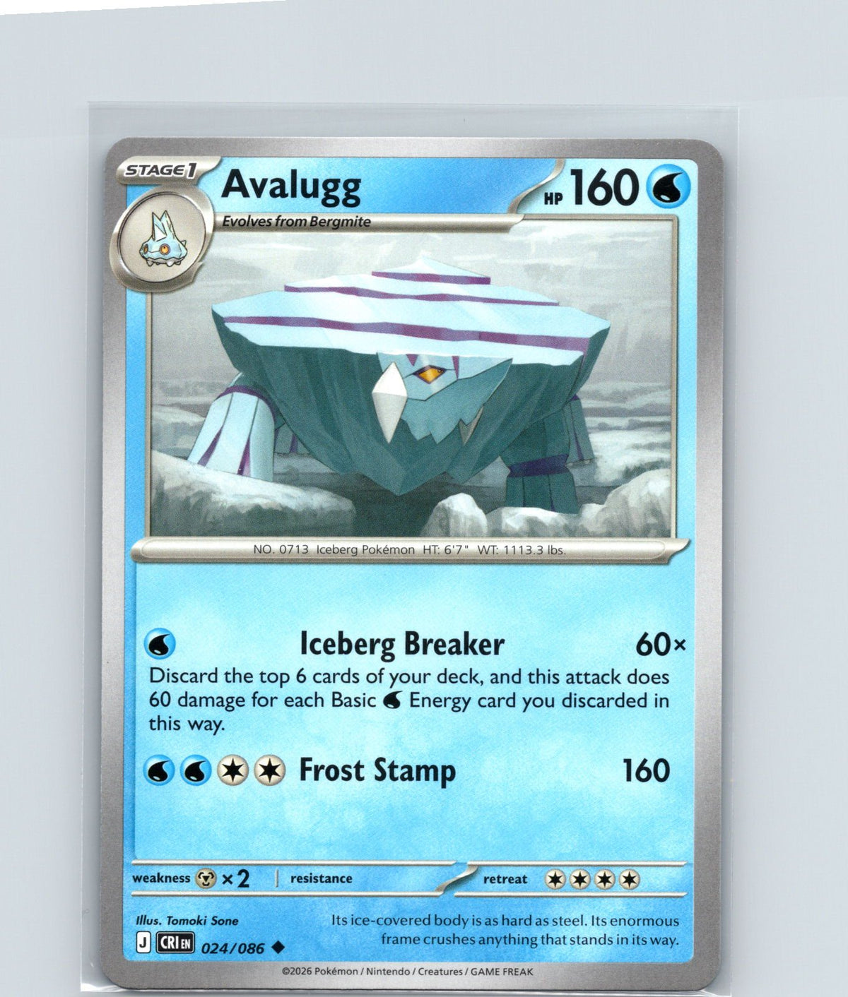 Avalugg Uncommon ME04: Chaos Rising 024/086 NM