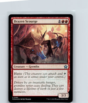 Brazen Scourge Foil U Foundations 191 NM