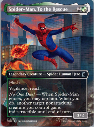 Spider-Man, To the Rescue (Borderless) U Marvel Super Heroes 335 NM