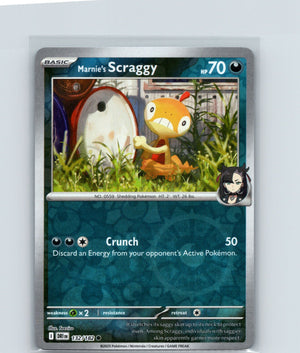 Marnie's Scraggy Reverse Holo Common SV10: Destined Rivals 132/182 NM