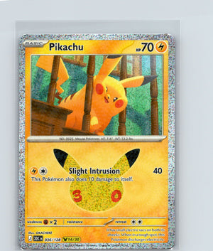 Pikachu Holo Pikachu Rare ME: 30th Celebration 036/128 NM