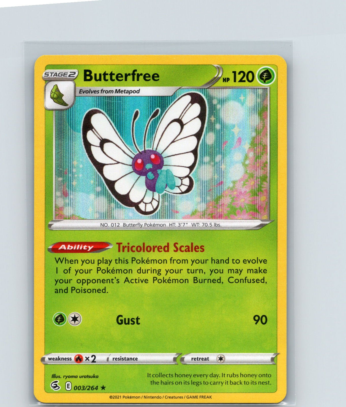 Butterfree Holo Rare SWSH08: Fusion Strike 003/264 NM