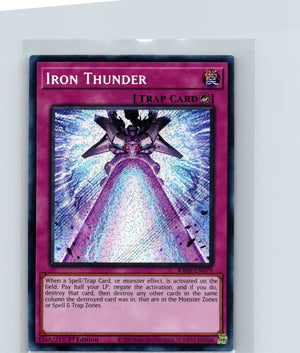 Iron Thunder 1st Edition Secret Rare Rarity Collection 5 RA05-EN079 NM