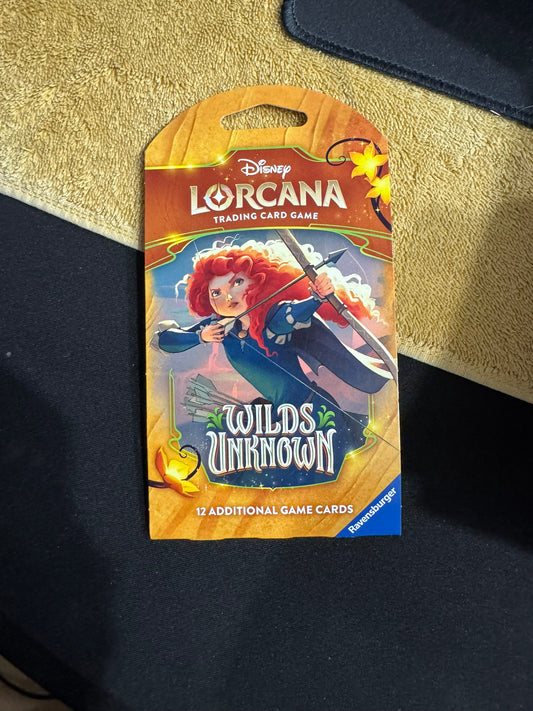 Disney Lorcana WILDS UNKNOWN Booster Pack Random Art - 12 Cards SEALED NEW