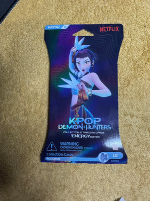 Kayou Netflix KPop Demon Hunters Energy Edition Pack 8 Cards Series 01 Platinum