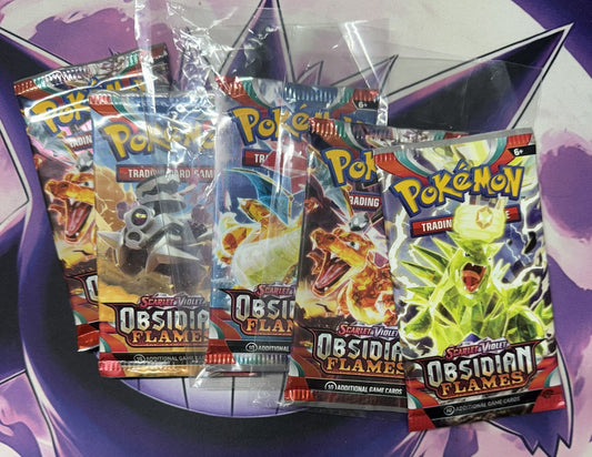 Obsidian Flames 2023 Pokémon Booster Packs - English Lot of 5