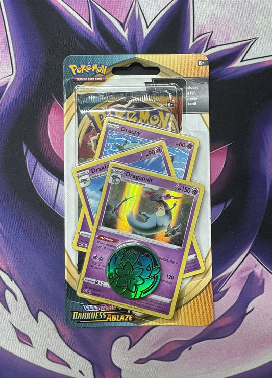 Pokemon SWSH Darkness Ablaze Checklane Blister Promo Dragapult