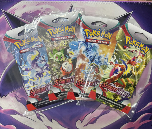 Pokemon Scarlet And Violet Base Set Booster Packs Lot of 4 new sealed
