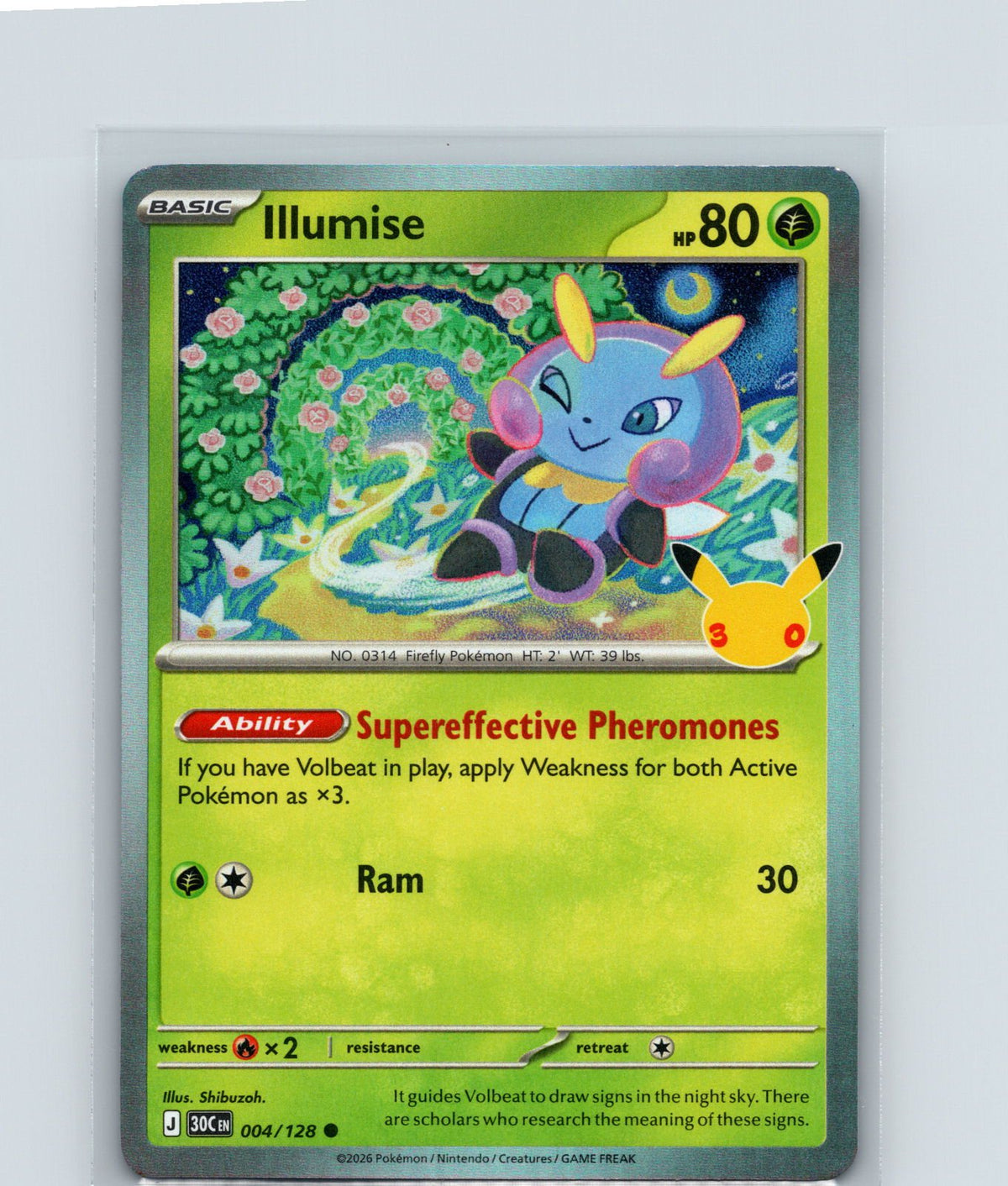 Illumise Holo Common ME: 30th Celebration 004/128 NM