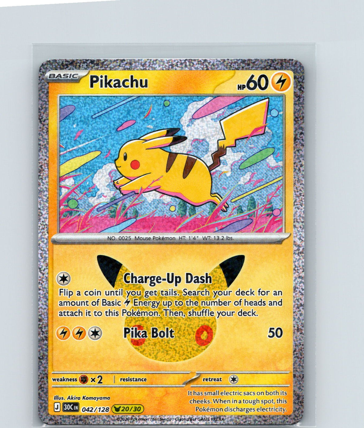 Pikachu Holo Pikachu Rare ME: 30th Celebration 042/128 NM