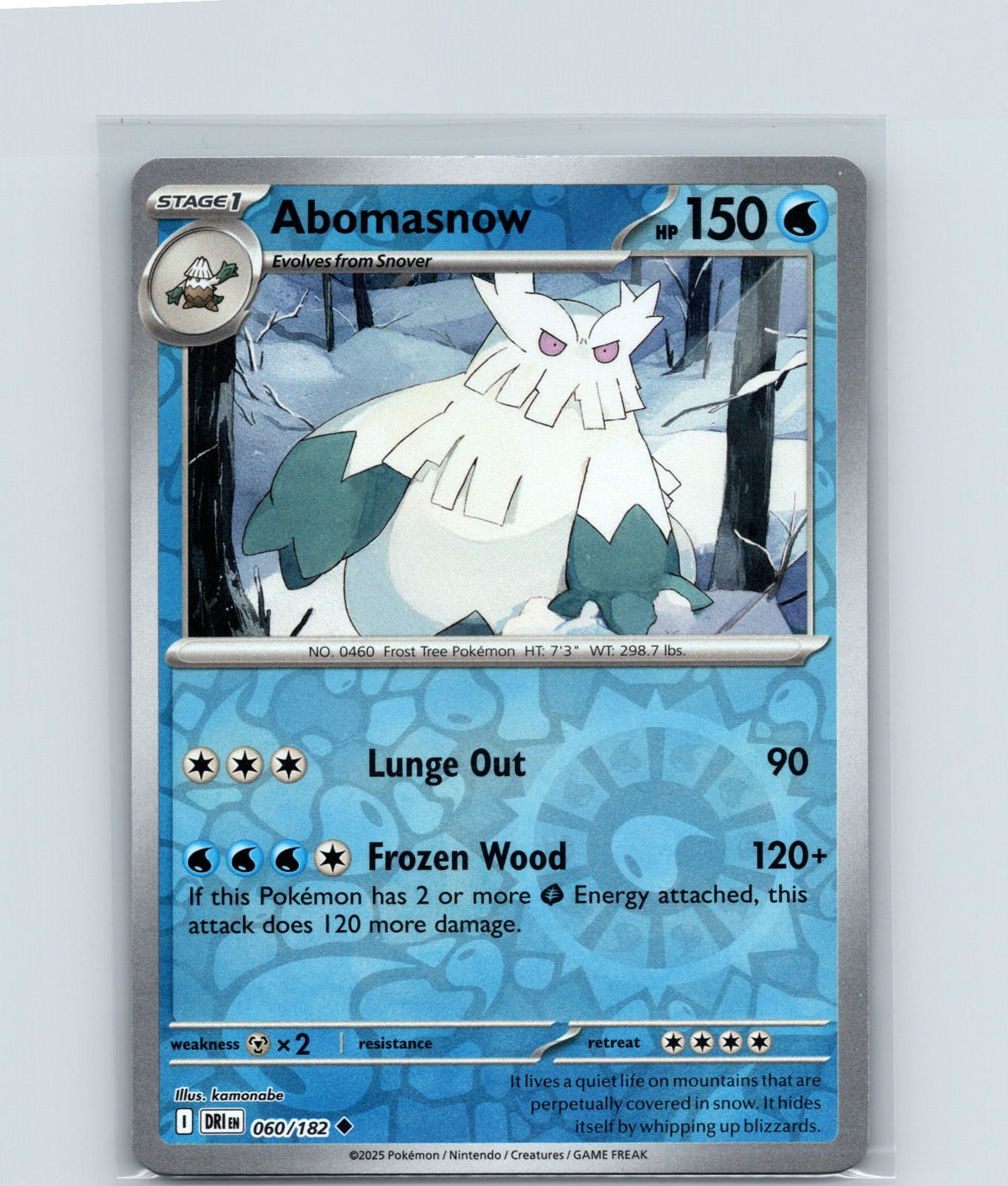 Abomasnow Reverse Holo Uncommon SV10: Destined Rivals 060/182 NM