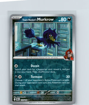 Team Rocket's Murkrow Reverse Holo Uncommon SV10: Destined Rivals 127/182 NM