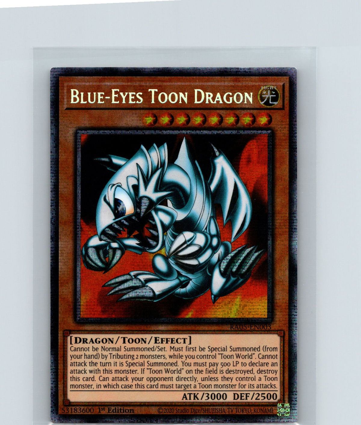 Blue-Eyes Toon Dragon (Starlight Rare) 1st Edition RA05-EN003 NM