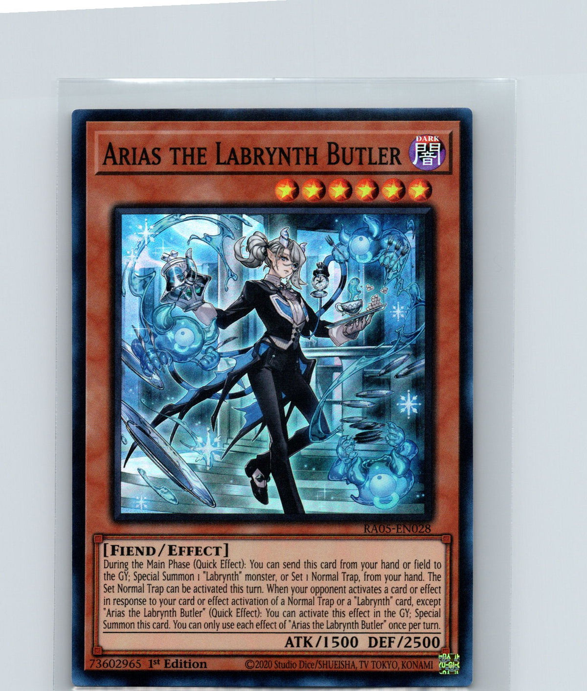 Arias the Labrynth Butler Super Rare Rarity Collection 5 RA05-EN028 NM