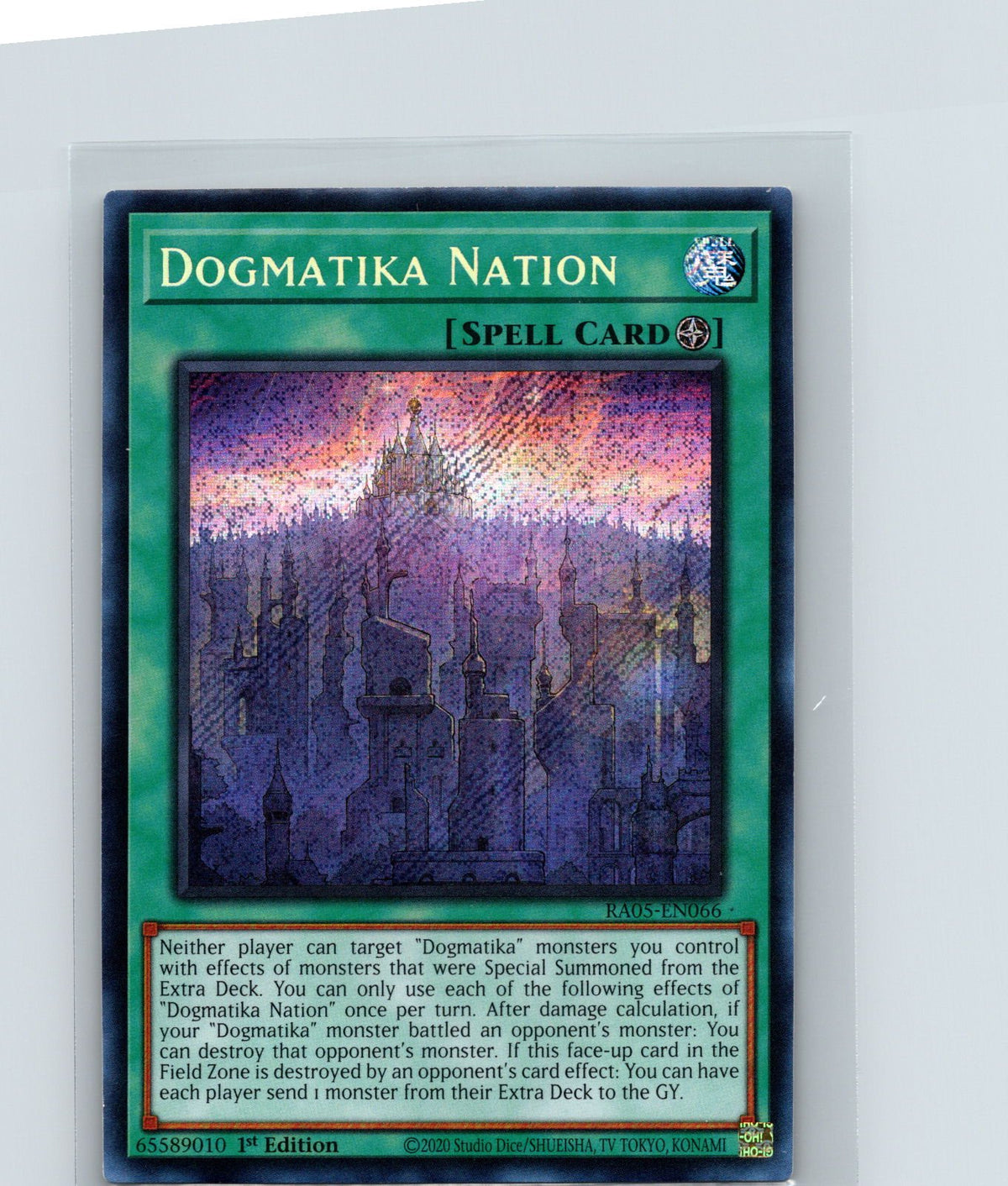 Dogmatika Nation 1st Edition Secret Rare Rarity Collection 5 RA05-EN066 NM