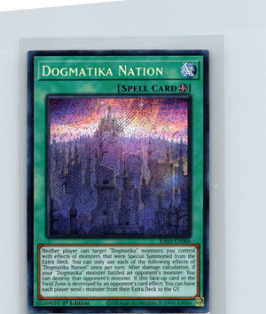 Dogmatika Nation 1st Edition Secret Rare Rarity Collection 5 RA05-EN066 NM