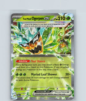 Teal Mask Ogerpon ex Holo Double Rare SV06: Twilight Masquerade 025/167 NM
