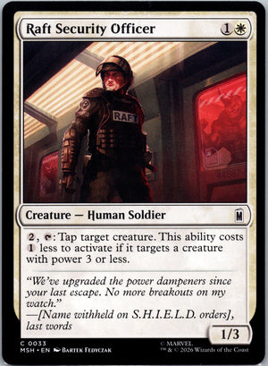 Raft Security Officer C Marvel Super Heroes 33 NM