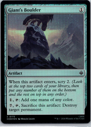 Giant's Boulder Foil C The Hobbit 173 NM