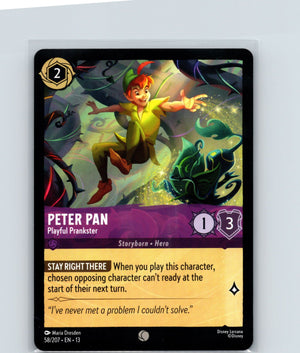 Peter Pan - Playful Prankster Common Attack of the Vine! 58/207 NM