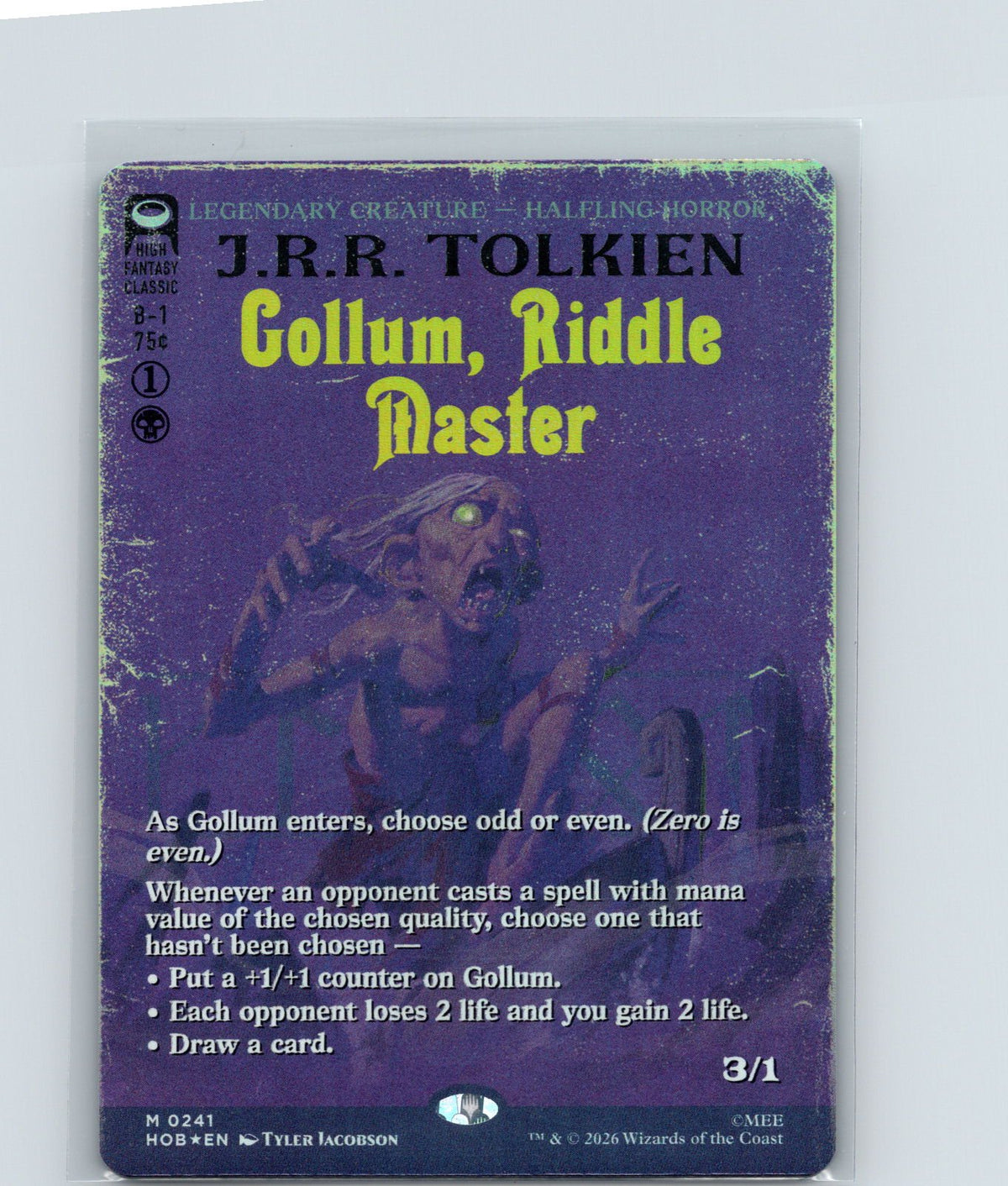 Gollum, Riddle Master (Borderless) Foil M The Hobbit 241 NM