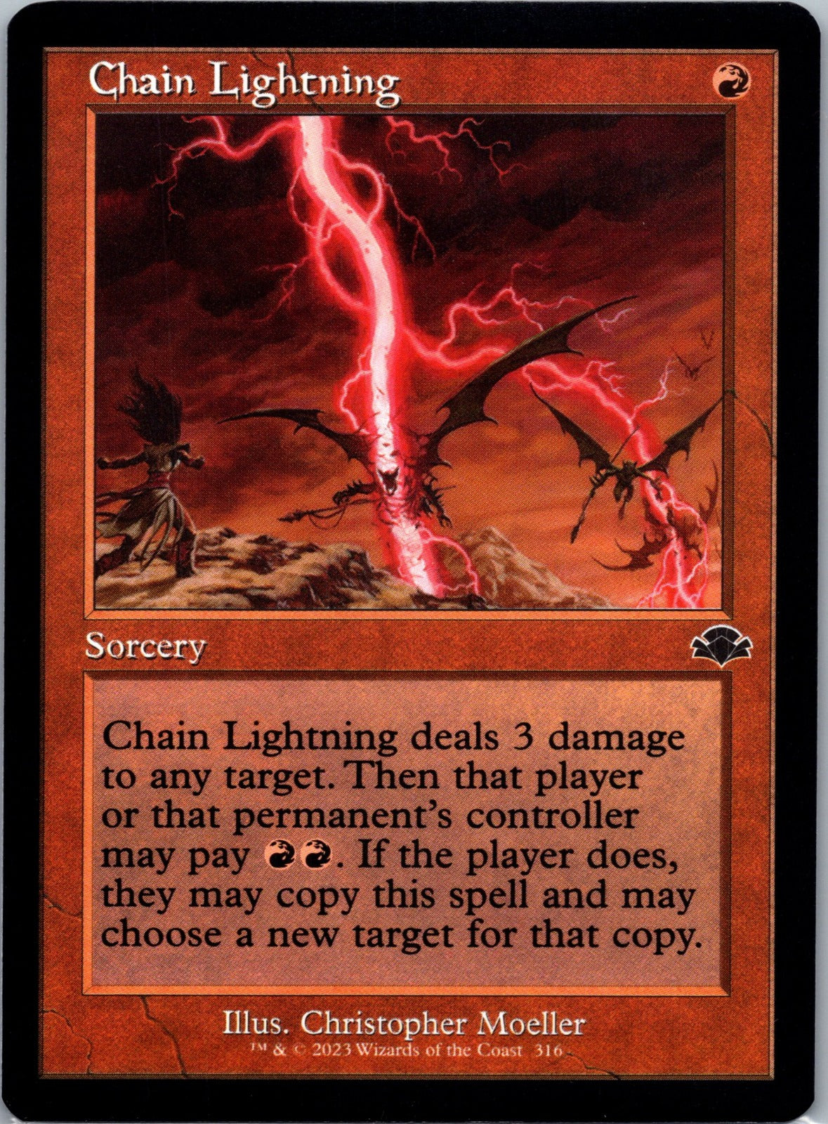 Chain Lightning (Retro Frame) C Dominaria Remastered 316 NM