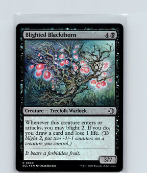Blighted Blackthorn Foil C Lorwyn Eclipsed 90 NM
