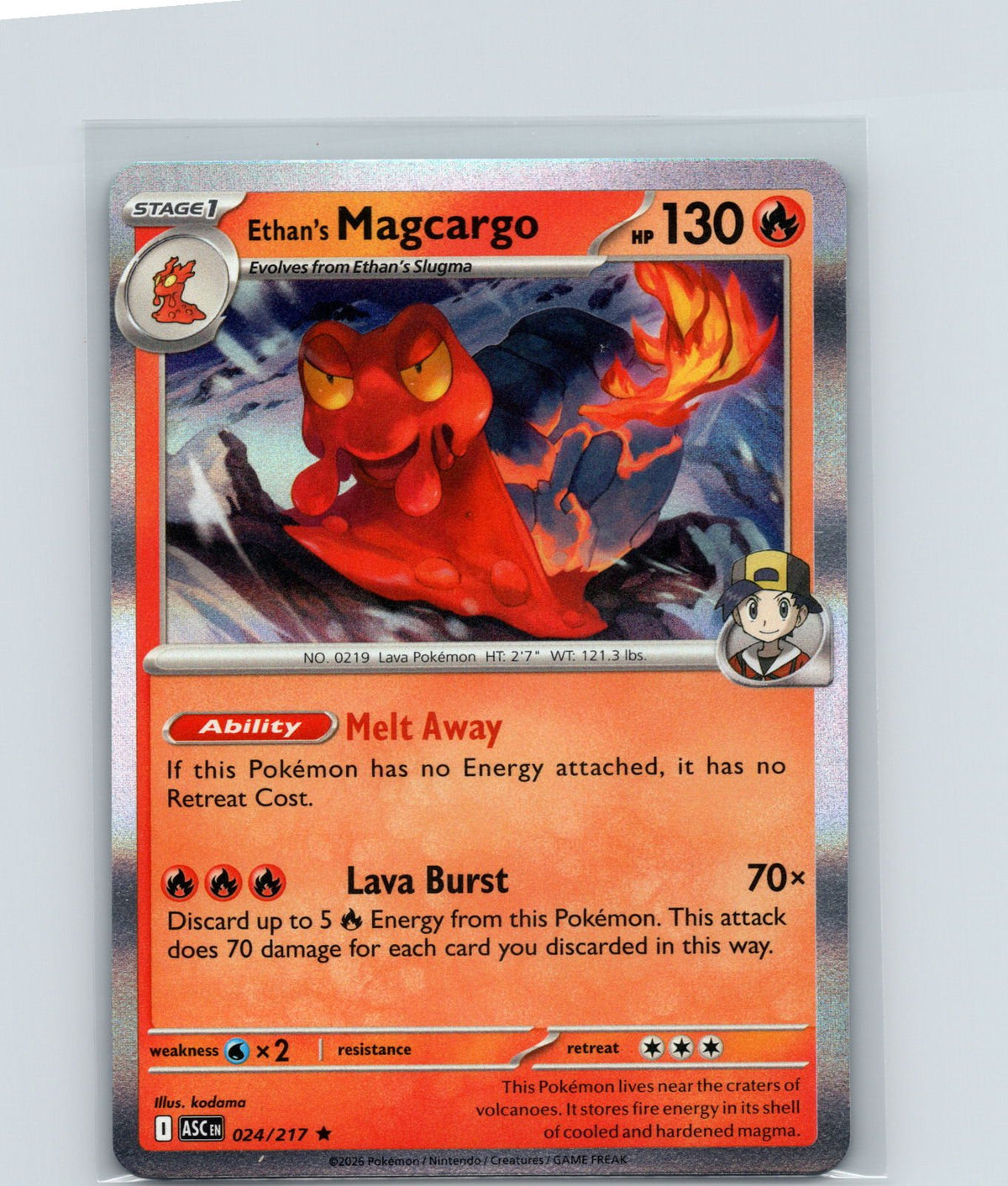 Ethan's Magcargo Holo Rare ME: Ascended Heroes 024/217 NM