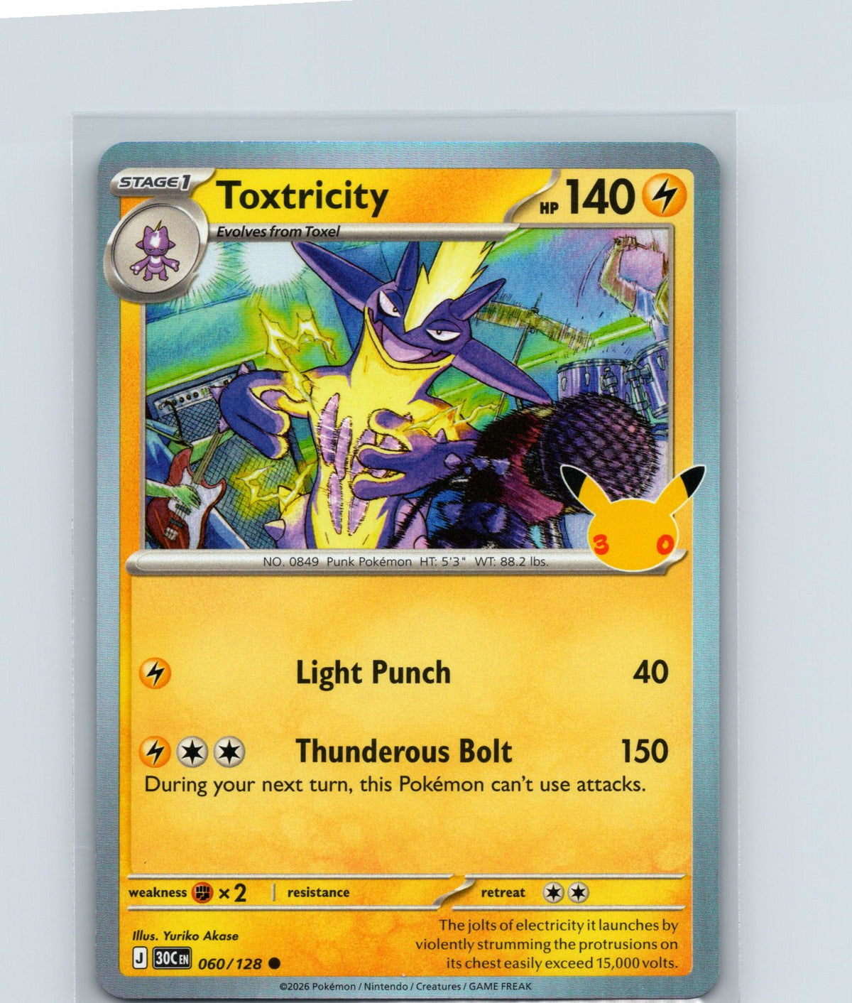 Toxtricity Holo Common ME: 30th Celebration 060/128 NM