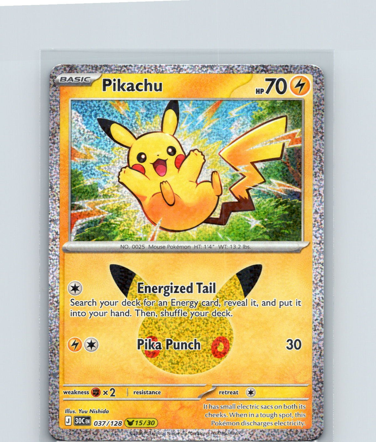 Pikachu Pikachu Rare ME: 30th Celebration 037/128 NM