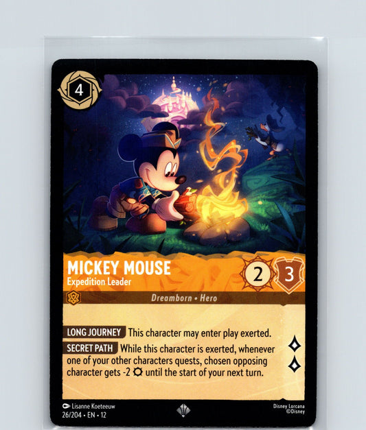 Mickey Mouse - Expedition Leader Super Rare Wilds Unknown 26/204 NM