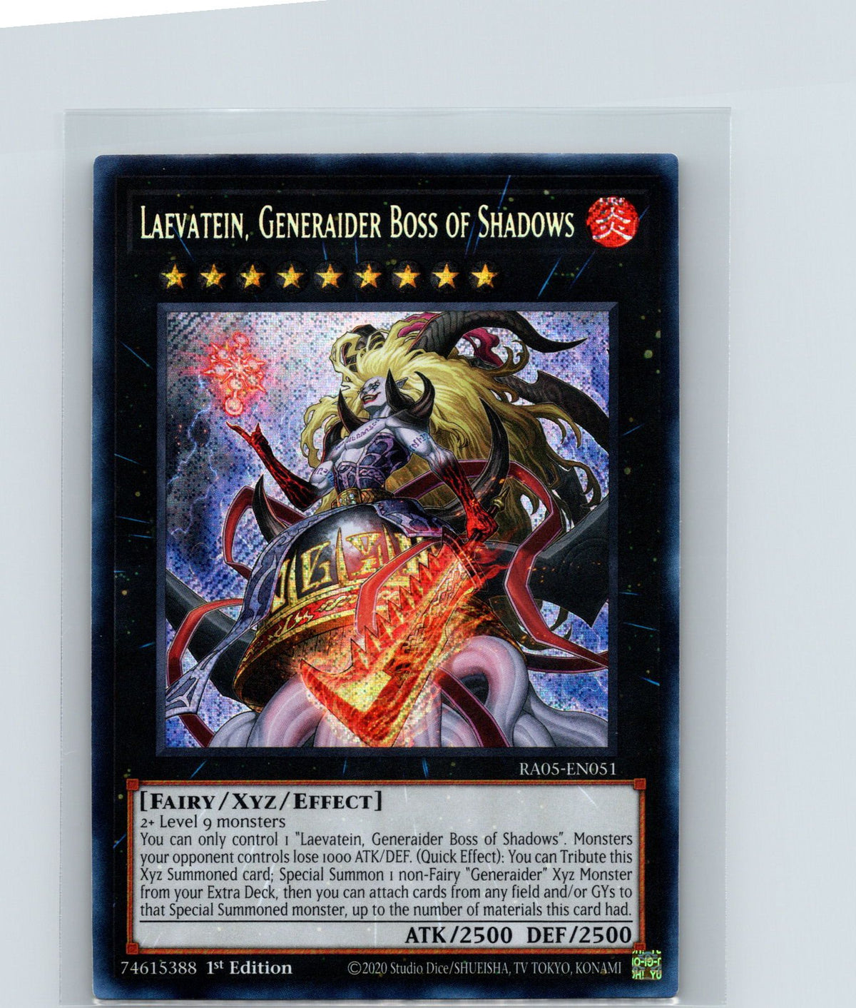 Laevatein, Generaider Boss of Shadows 1st Edition Secret Rare RA05-EN051 NM