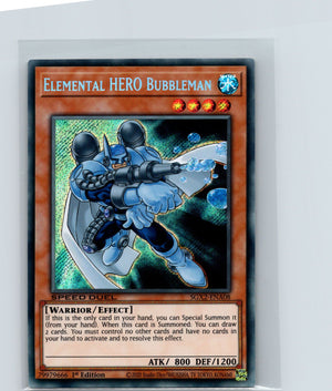 Elemental HERO Bubbleman (Secret Rare) 1st Edition Secret Rare SGX2-ENA08 NM