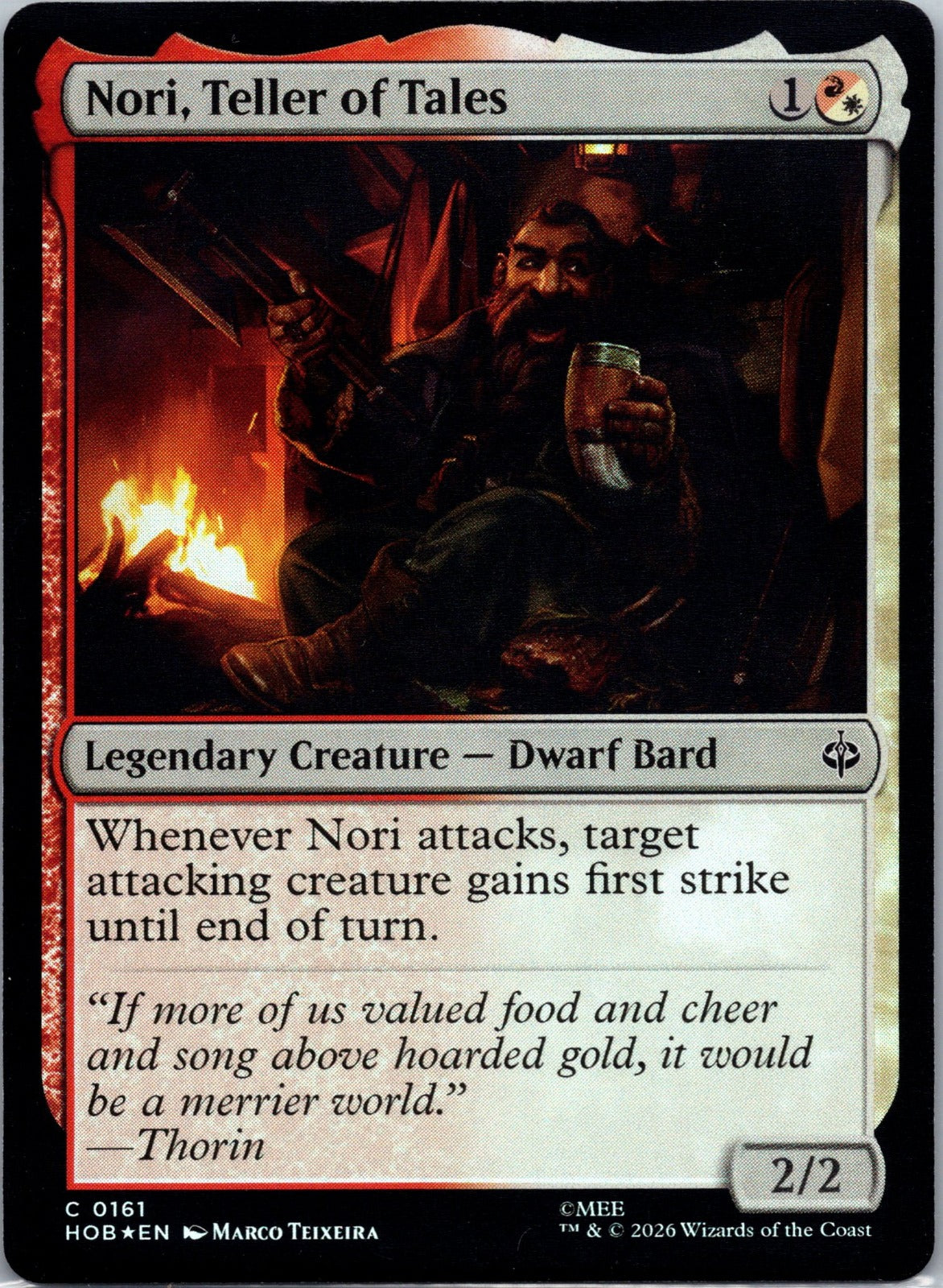 Nori, Teller of Tales Foil C The Hobbit 161 NM