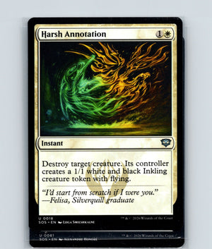 Harsh Annotation U Secrets of Strixhaven 18 NM