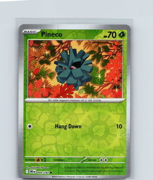Pineco Reverse Holo Common SV10: Destined Rivals 004/182 NM