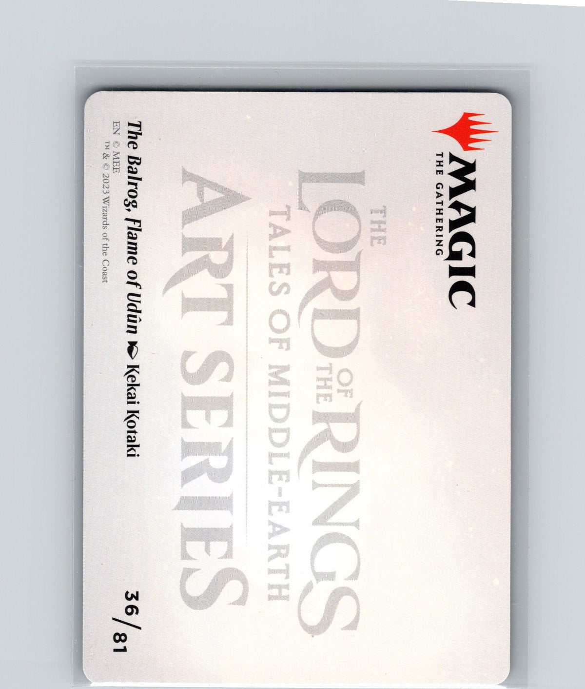 The Balrog, Flame of Udun Art Card (Gold-Stamped Signature) S Art Series 36 NM