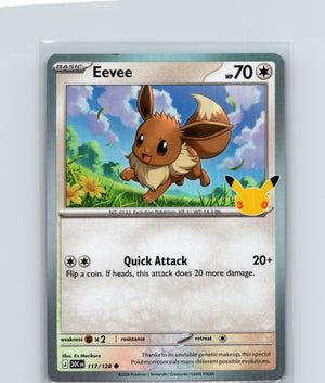 Eevee Holo Common ME: 30th Celebration 117/128 NM