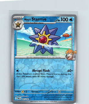 Misty's Starmie Reverse Holo Uncommon SV10: Destined Rivals 047/182 NM