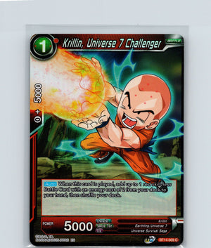 Krillin, Universe 7 Challenger Foil Common Cross Spirits BT14-009 NM