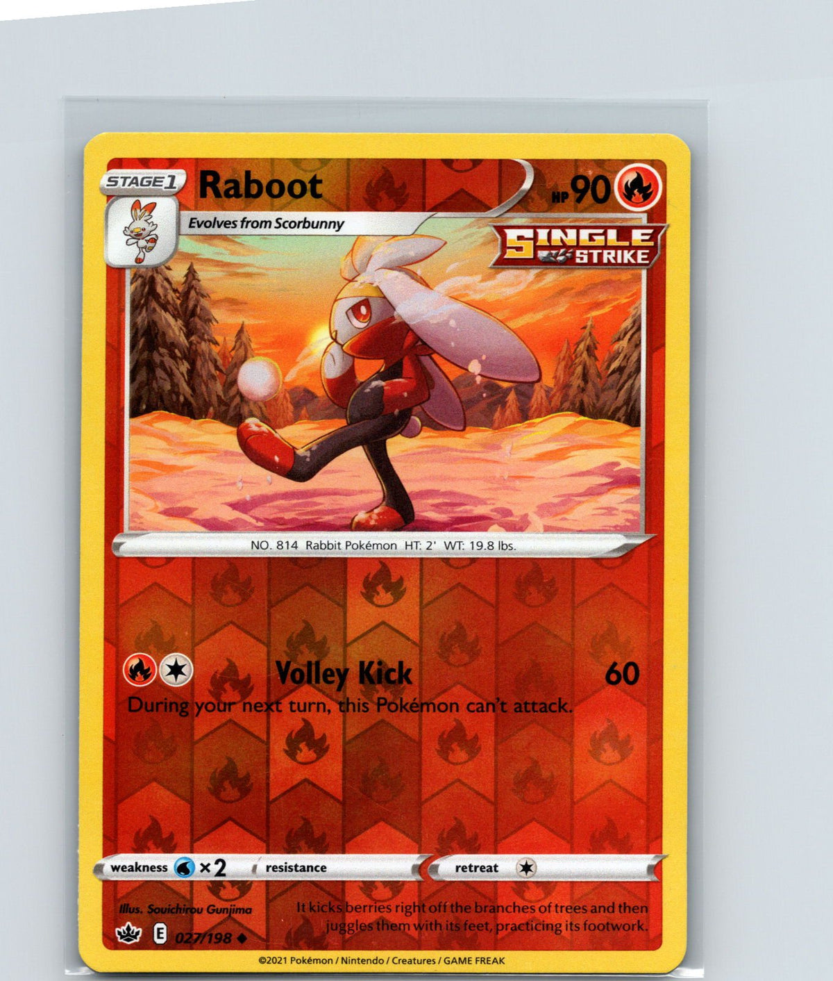 Raboot Uncommon SWSH06: Chilling Reign 027/198 NM