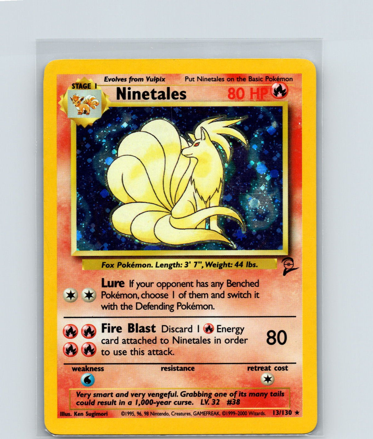 Ninetales Holo Rare Base Set 2 013/130 MP