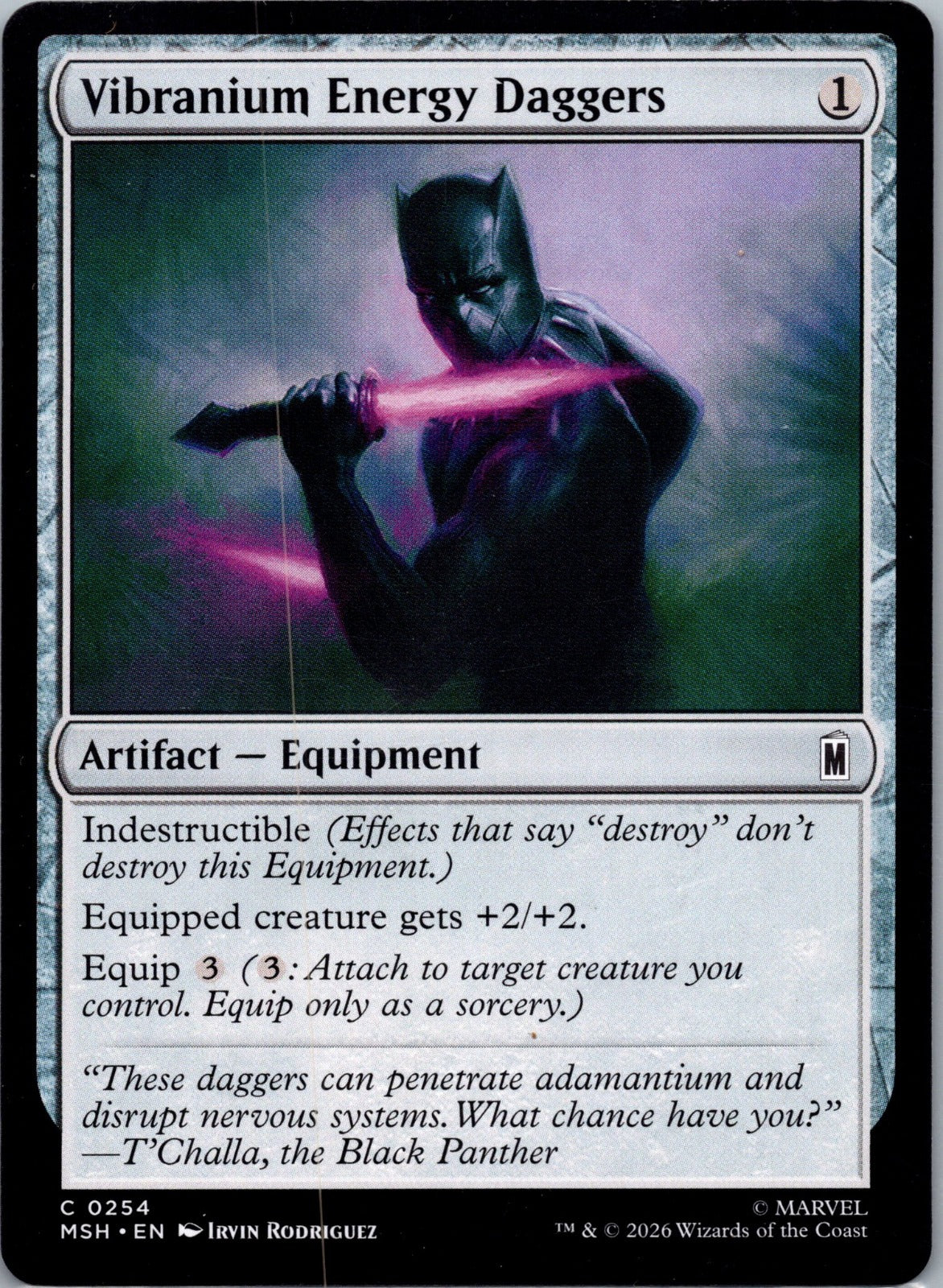 Vibranium Energy Daggers C Marvel Super Heroes 254 NM