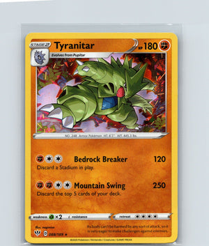 Tyranitar Holo Rare SWSH03: Darkness Ablaze 088/189 NM