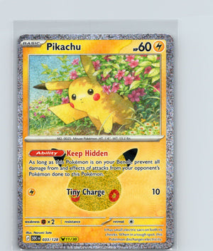 Pikachu Holo Pikachu Rare ME: 30th Celebration 033/128 NM