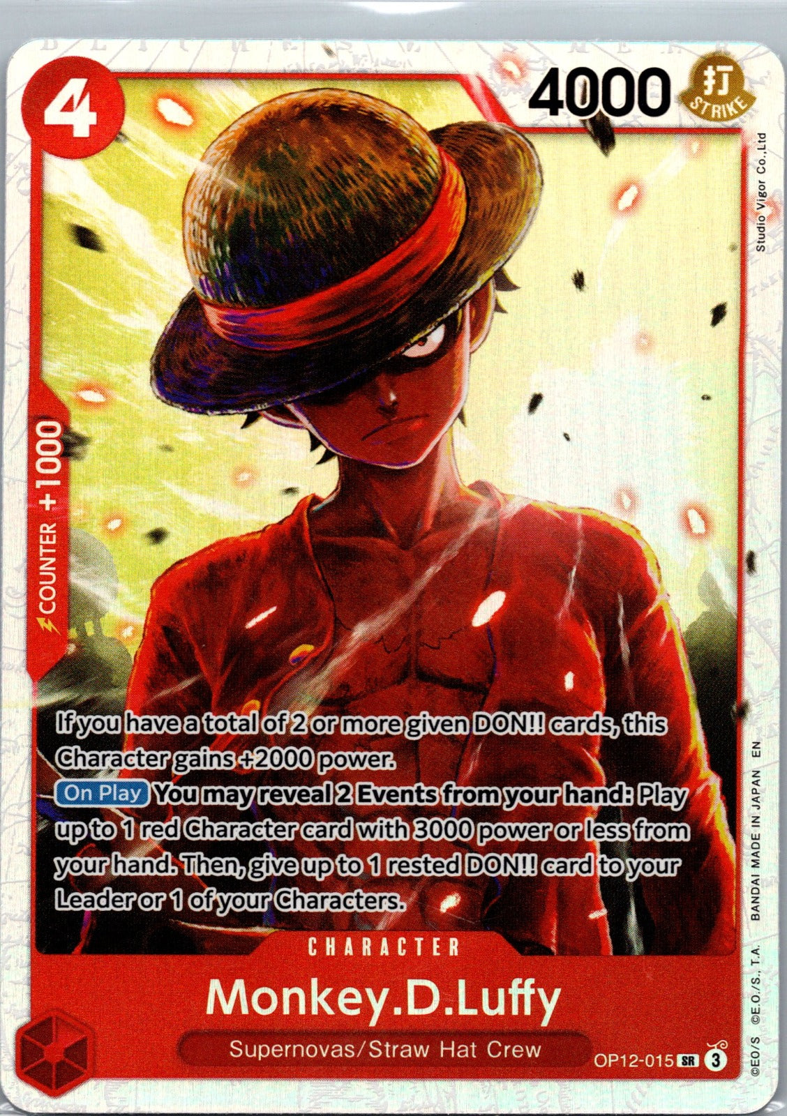 Monkey.D.Luffy Foil SR Legacy of the Master OP12-015 NM