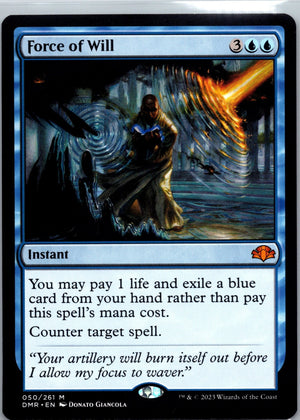 Force of Will M Dominaria Remastered 50 NM