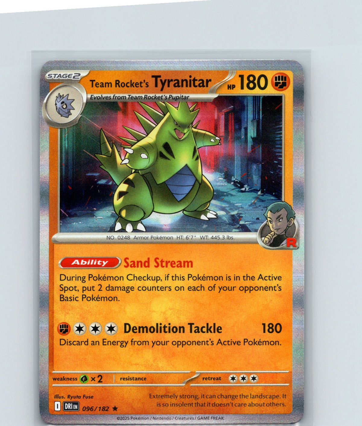 Team Rocket's Tyranitar Holo Rare SV10: Destined Rivals 096/182 NM